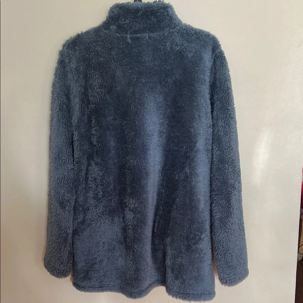 Zenana Outfitters Plush Blue Teddy Jacket - Picture 9 of 9